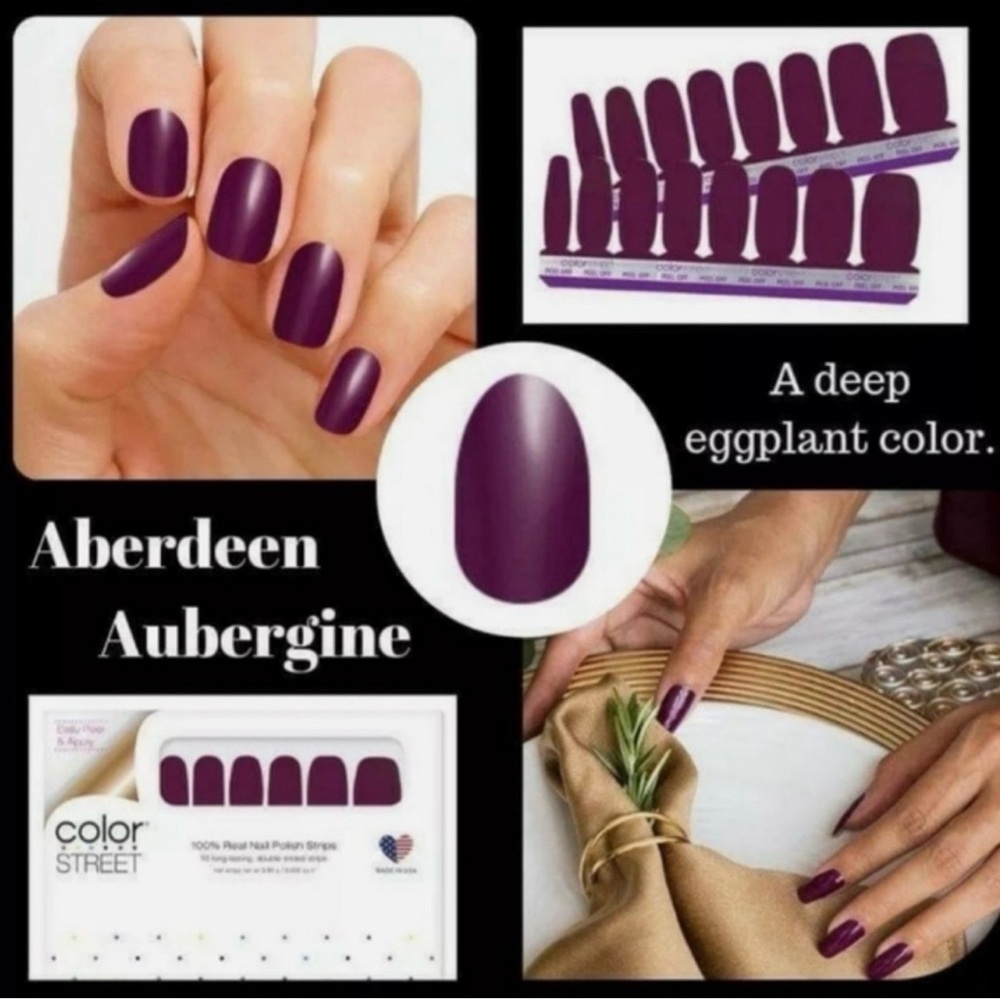 Aberdeen Aubergine: Color Street Nail Polish Strips